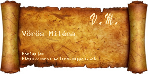 Vörös Miléna névjegykártya