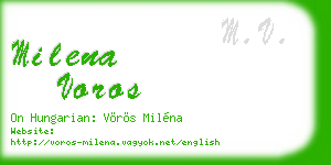 milena voros business card