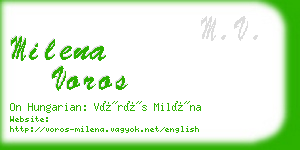 milena voros business card